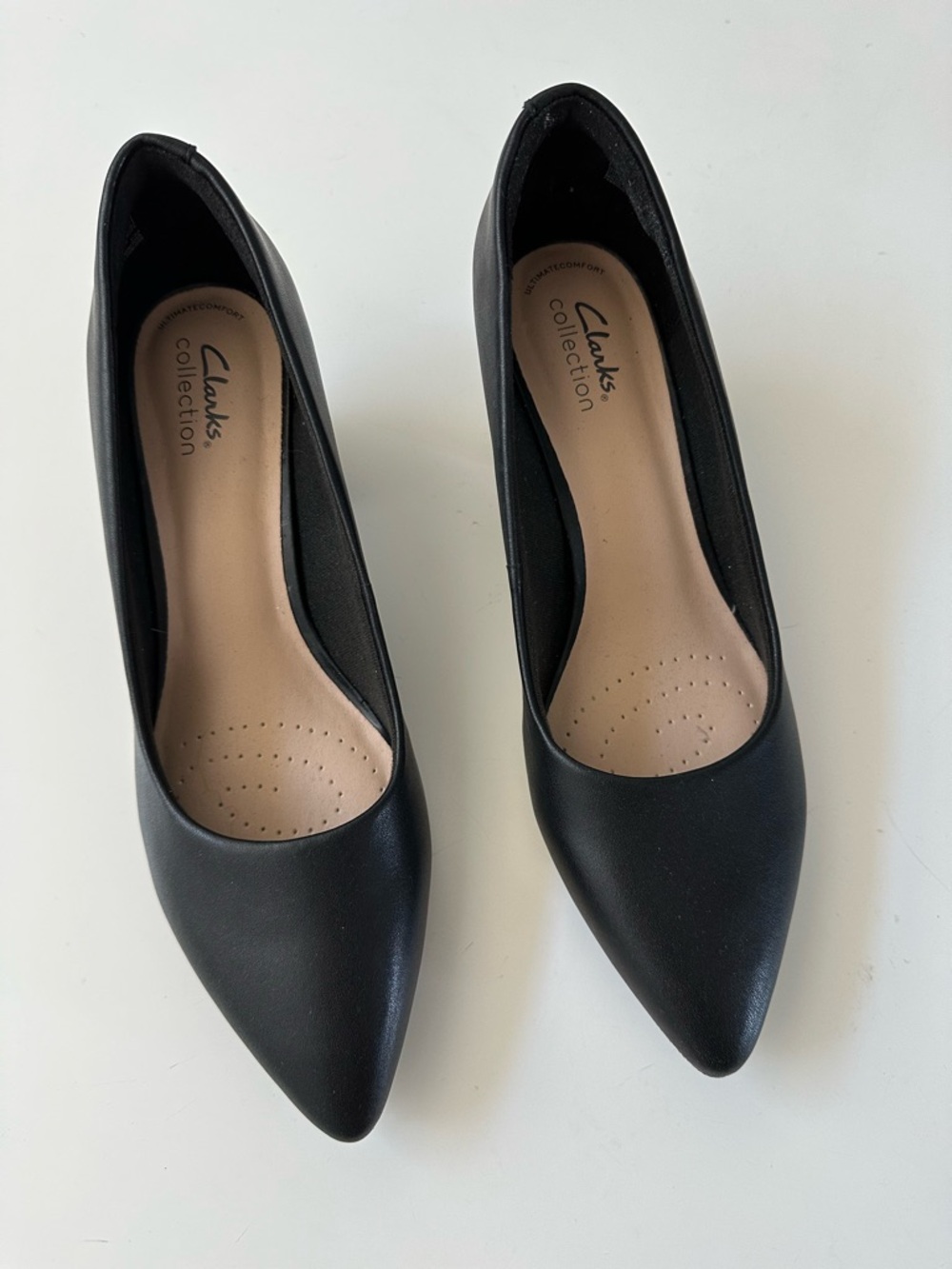 Clarks Collection Teresa Step Black Leather Dress Pumps - Picture 5 of 11